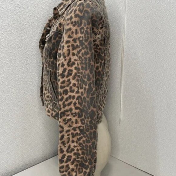 NEW VERONICA BEARD Women's Jacket Animal Print Denim Size S Brown - Picture 3 of 7